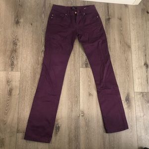 Italian plum purple straight leg jeans